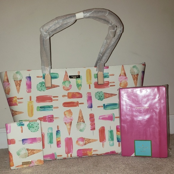 kate spade Handbags - Kate Spade Ice Cream Tote /Passport Holder&Noteboo